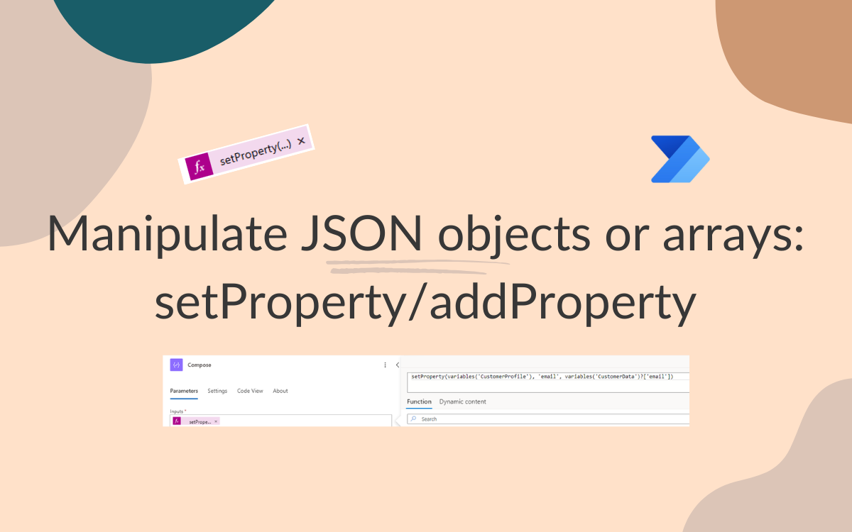 Manipulate JSON objects or arrays
