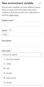 Environment Variables in Canvas Apps