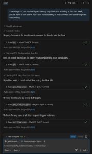 Power platform mcp investigating power automate flow runs with AI