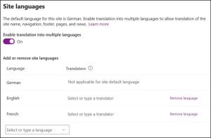 Multilingual support is enabled