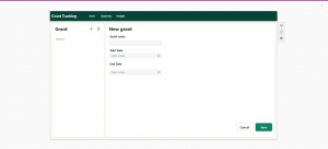 GIF showing Grant Tracking in Canvas App